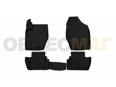 Коврики 3D в салон полиуретан 4 штук Element для Peugeot 408 2012-2021