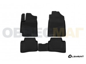 Коврики в салон Element полиуретан 4 штуки на комплектацию Comfort на Hyundai Solaris № ELEMENT2065210