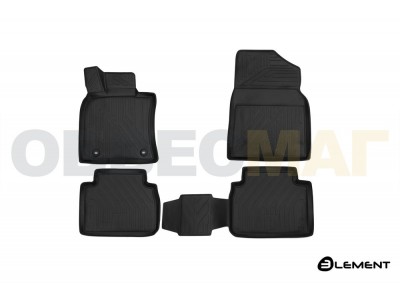 Коврики 3D в салон полиуретан 4 штуки Element для Toyota Camry 2017-2022