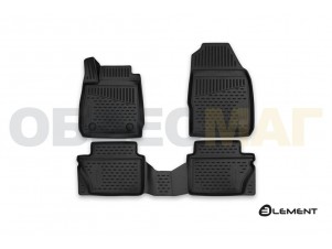 Коврики 3D в салон Element полиуретан 4 штуки на Ford Fiesta № ELEMENT3D1658210k