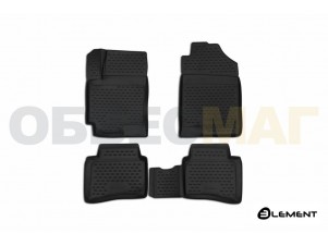 Коврики 3D в салон Element полиуретан 4 штуки на седан и хетчбек на Kia Rio/Rio X-line № ELEMENT3D2563210