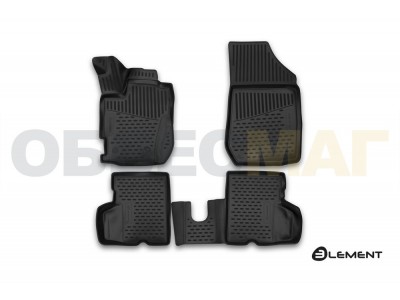 Коврики 3D в салон полиуретан 4 штуки Element для Renault Kaptur 2016-2021