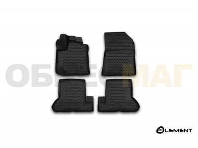 Коврики 3D в салон полиуретан 4 штуки Element для Renault Dokker 2012-2021