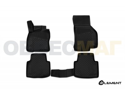 Коврики 3D в салон полиуретан 4 штуки Element для Skoda Superb 2015-2021