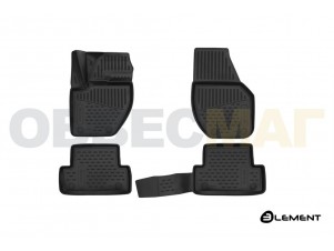 Коврики 3D в салон Element полиуретан 4 штуки на хетчбек на Volvo V40 Cross Country № ELEMENT3D5014210k