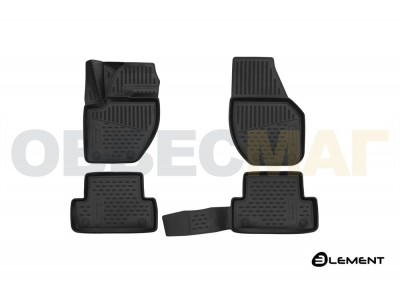 Коврики 3D в салон полиуретан 4 штуки на хетчбек Element для Volvo V40 Cross Country 2016-2021