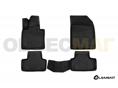 Коврики 3D в салон полиуретан 4 штуки Element для Volvo XC60 2017-2021