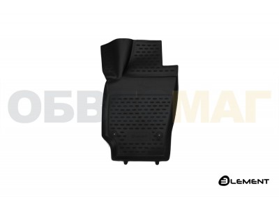 Коврик 3D в салон передний левый полиуретан 1 штука на хетчбек Element для Volkswagen Polo Hatchback 2009-2020