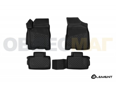 Коврики 3D в салон полиуретан 4 штуки Element для Chery Tiggo 2 2017-2021