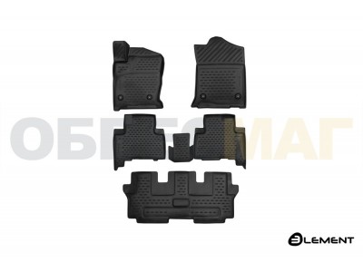Коврики 3D в салон полиуретан 5 штук Element для Haval H9 2015-2021 ELEMENT3D9903210k