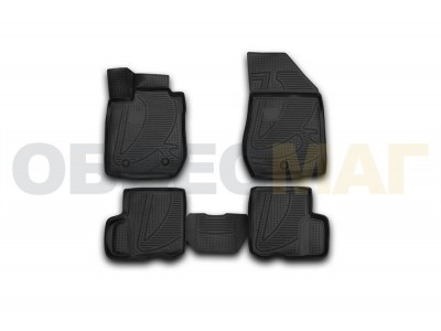 Коврики 3D в салон полиуретан 4 штуки Element для Lada Largus 2012-2021