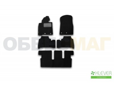 Коврики в салон Klever Standard 5 штук для авто с АКПП для Toyota Land Cruiser 200 2012-2021