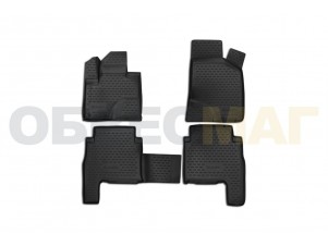 Коврики 3D в салон Element полиуретан 4 штуки на Hyundai Santa Fe № NLC.3D.20.37.210