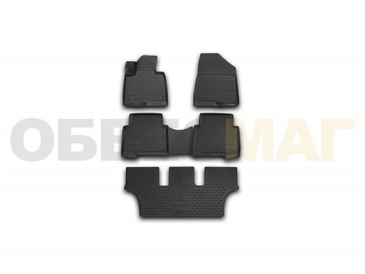 Коврики 3D в салон полиуретан 5 штук Element для Hyundai Grand Santa Fe 2014-2021