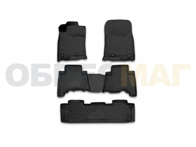 Коврики 3D в салон полиуретан 5 штук для 7 мест Element для Lexus GX460 2014-2019