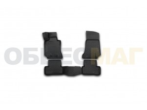 Коврики 3D в салон Element полиуретан 4 штуки на Mercedes-Benz C-Class W205 № NLC.3D.34.32.210k