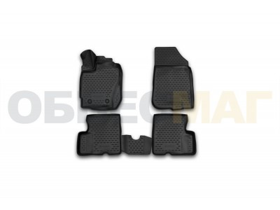 Коврики 3D в салон с ручкой для лючка бензобака полиуретан 4 штуки Element для Renault Duster 2015-2021