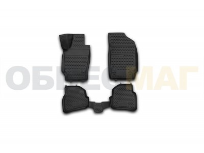 Коврики 3D в салон полиуретан 4 штуки на хетчбек Element для Volkswagen Polo 2009-2020