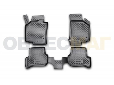 Коврики в салон полиуретан 4 штуки Element для Seat Leon 2005-2012