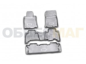 Коврики в салон Element полиуретан 5 штук для 7 мест на Toyota Land Cruiser Prado 150 № NLC.48.27.210