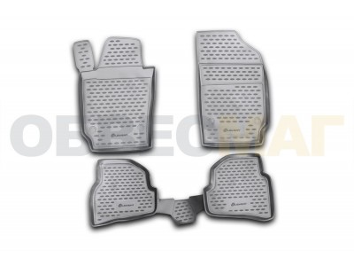 Коврики в салон полиуретан 4 штуки на хетчбек Element для Volkswagen Polo 2009-2020
