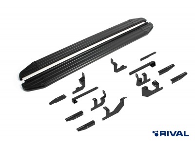Порог-площадка "Premium-Black" A193ALB + комплект крепежа для GAC GS8 2023-н.в.