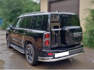 Защита заднего бампера "Волна" d-76+43 для Haval H9 2024-н.в. №HVH924_3.3