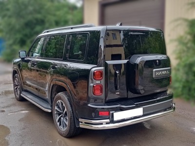 Защита заднего бампера "Волна" d-76+43 для Haval H9 2024-н.в.