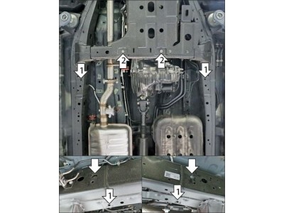 Усиленная защита раздаточной коробки (2 мм, сталь) для Tank 300 2021-н.в., Tank 500 2021-н.в., Haval H9 2024-н.в.