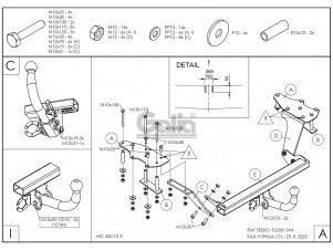 ТСУ Фаркоп оцинкованный Galia шар A на хетчбек для Suzuki SX4 № F109A