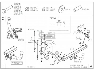 Фаркоп оцинкованный Galia шар A на хетчбек для Suzuki SX4 2006-2014