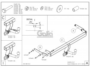 ТСУ Фаркоп оцинкованный Galia шар A для Mazda CX-7 № M130A