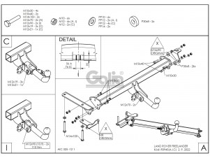 ТСУ Фаркоп оцинкованный Galia шар A для Land Rover Freelander 2 № R094A