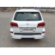 Защита задняя двойные уголки 76-42 мм ТСС для Lexus LX-570 2012-2015