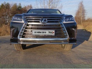 Защита переднего бампера 42 мм для Lexus LX-570/450d № LEXLX450d15-21