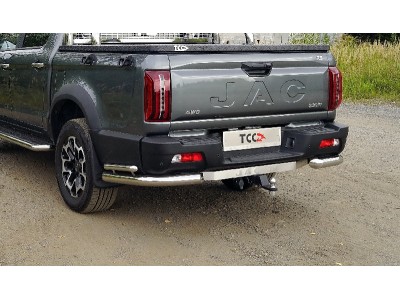 Защита задняя (уголки двойные) 76,1/42,4 мм для JAC T9 4WD (дизель) 2024-н.в.