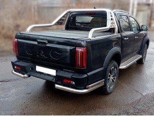 Защита заднего бампера "уголки" d-76+43 для JAC T9 2024-н.в. №JT9_3.1