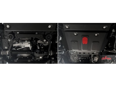 Защита картера (сталь) для JAC T9 2024-н.в. (V - 2.0; АКПП, полный)