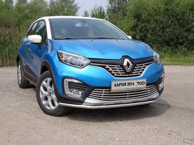 Накладка решётки радиатора верхняя 16 мм ТСС для Renault Kaptur 2016-2021