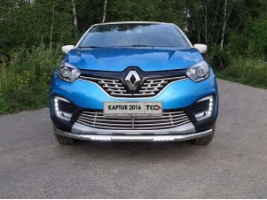 Защита переднего бампера с ДХО 60 мм для Renault Kaptur № RENKAP16-27
