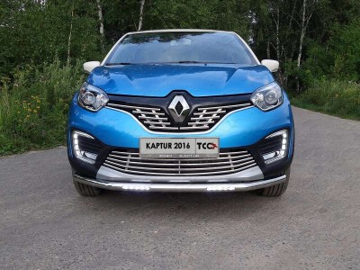 Накладка решётки радиатора верхняя 16 мм ТСС для Renault Kaptur 2016-2021