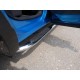 Пороги труба овальная с накладками гнутые 75х42 мм ТСС для Renault Kaptur 2016-2021
