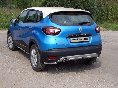 Защита задняя уголки 42 мм ТСС для Renault Kaptur 2016-2021