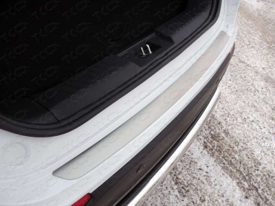 Накладка на задний бампер шлифованный лист ТСС для Chery Tiggo 5 2014-2021