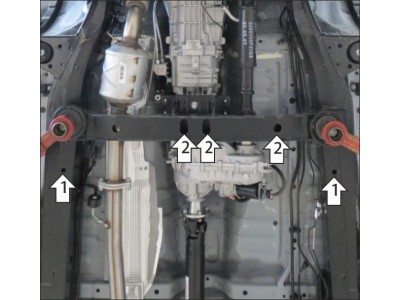 Усиленная защита раздаточной коробки (2 мм, сталь) для JAC T8 2018-н.в., JAC T8 Pro 2019-н.в.