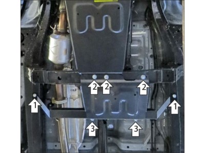 Усиленная защита раздаточной коробки (2 мм, сталь) для JAC T8 2018-н.в., JAC T8 Pro 2019-н.в.