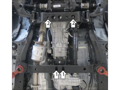 Усиленная защита КПП (2 мм, сталь) для JAC T8 2018-н.в., JAC T8 Pro 2019-н.в.