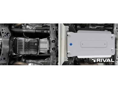 Защита КПП (алюминий) + комплект крепежа для Toyota Land Cruiser 300 2021-н.в. (V - 3.5; 4.0; 3.3TD)