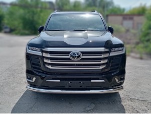 Защита переднего бампера радиусная d-76 с подгибами для Toyota Land Cruiser 300 70TH ANNIVERSARY 2021–н.в. LCN300_4.2