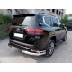 Защита заднего  бампера  "уголки" d-76+43 для Toyota Land Cruiser 300 70TH ANNIVERSARY 2021–н.в.